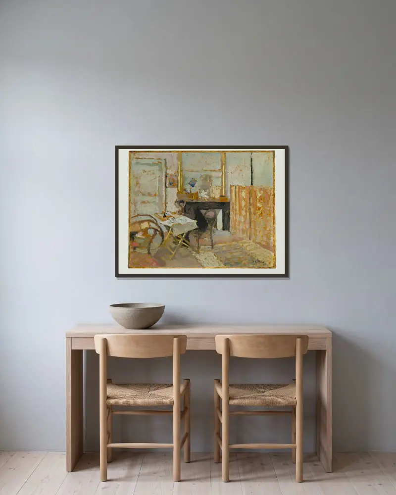 Ker-Xavier Roussel av Édouard Vuillard inramad på en vägg