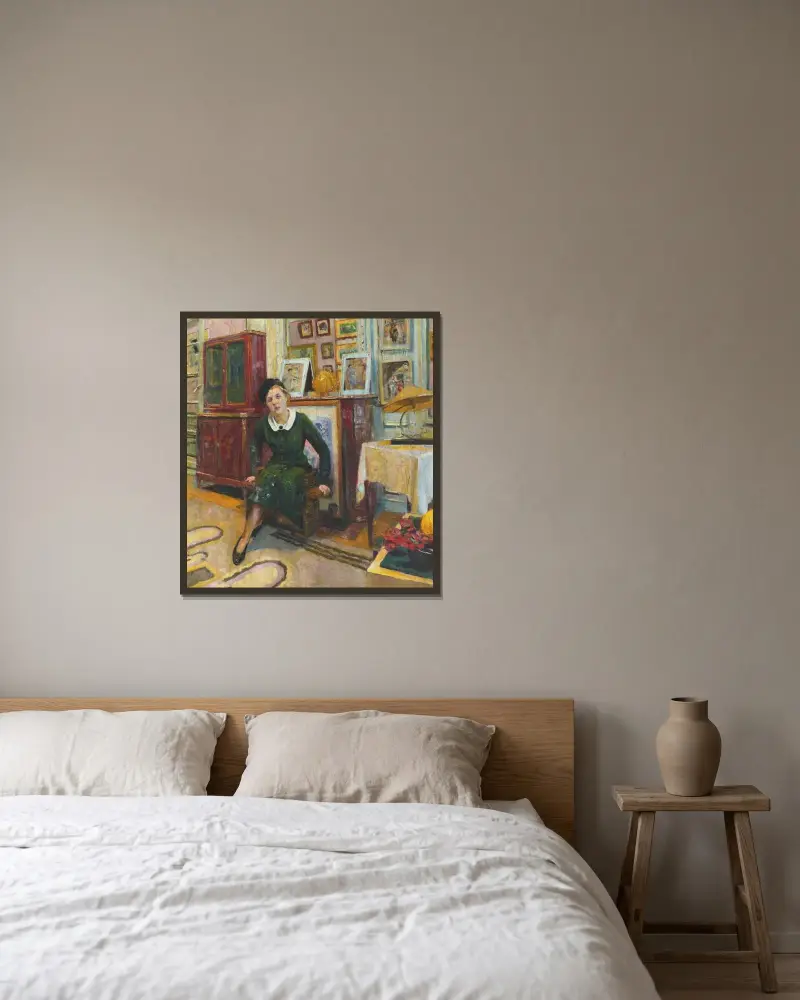 La Comtesse Lanskoy av Édouard Vuillard inramad på en vägg