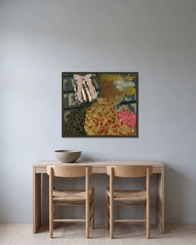 La Nourrice av Édouard Vuillard inramad på en vägg