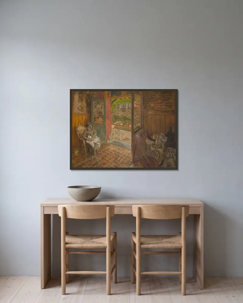 Das Gartentor von Édouard Vuillard gerahmt an einer Wand