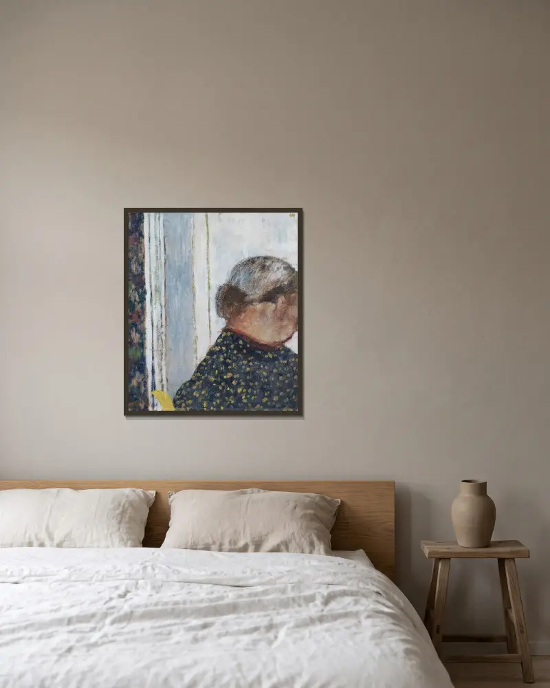 Le Chignon, Édouard Vuillard v rámu na stěně