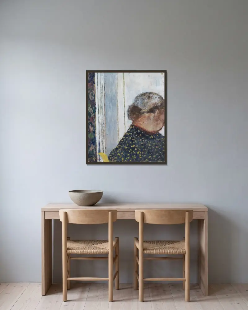 Le Chignon, Édouard Vuillard v rámu na stěně
