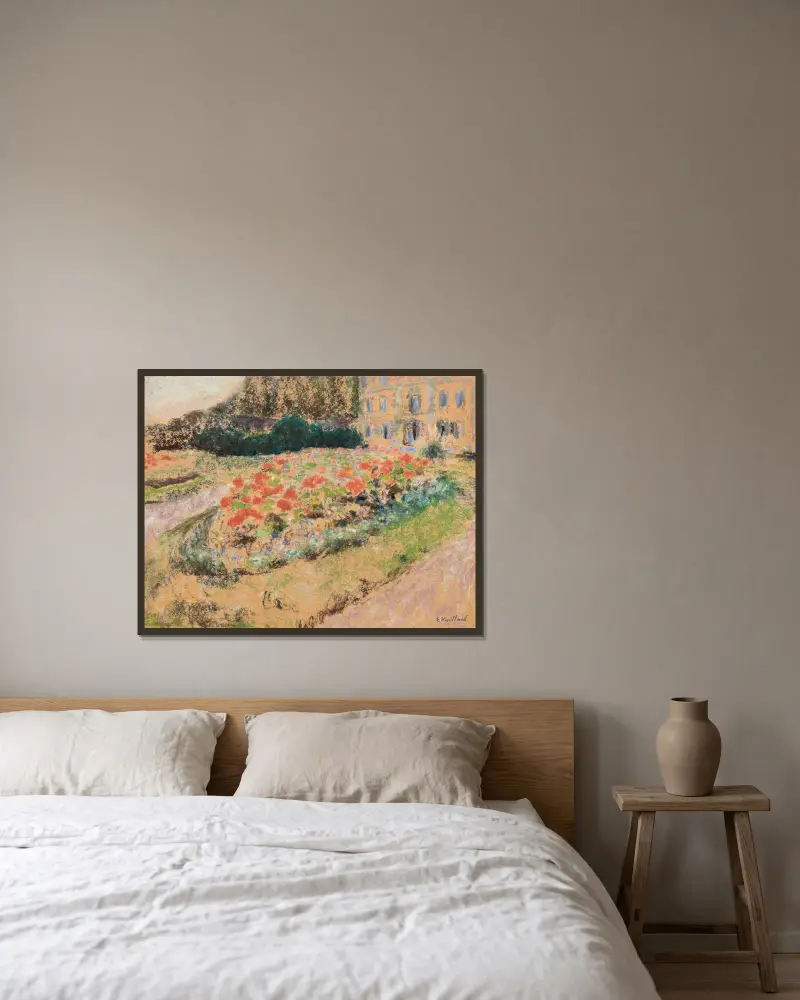 Le massif av Édouard Vuillard inramad på en vägg