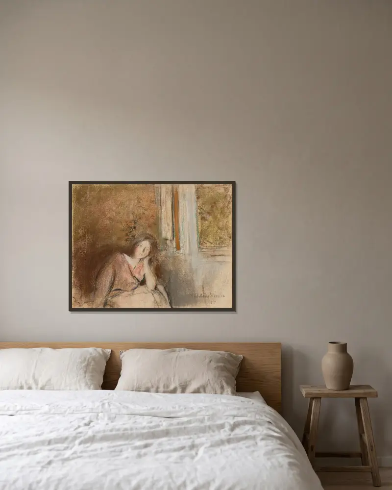 Madeleine Sidonie av Édouard Vuillard inramad på en vägg
