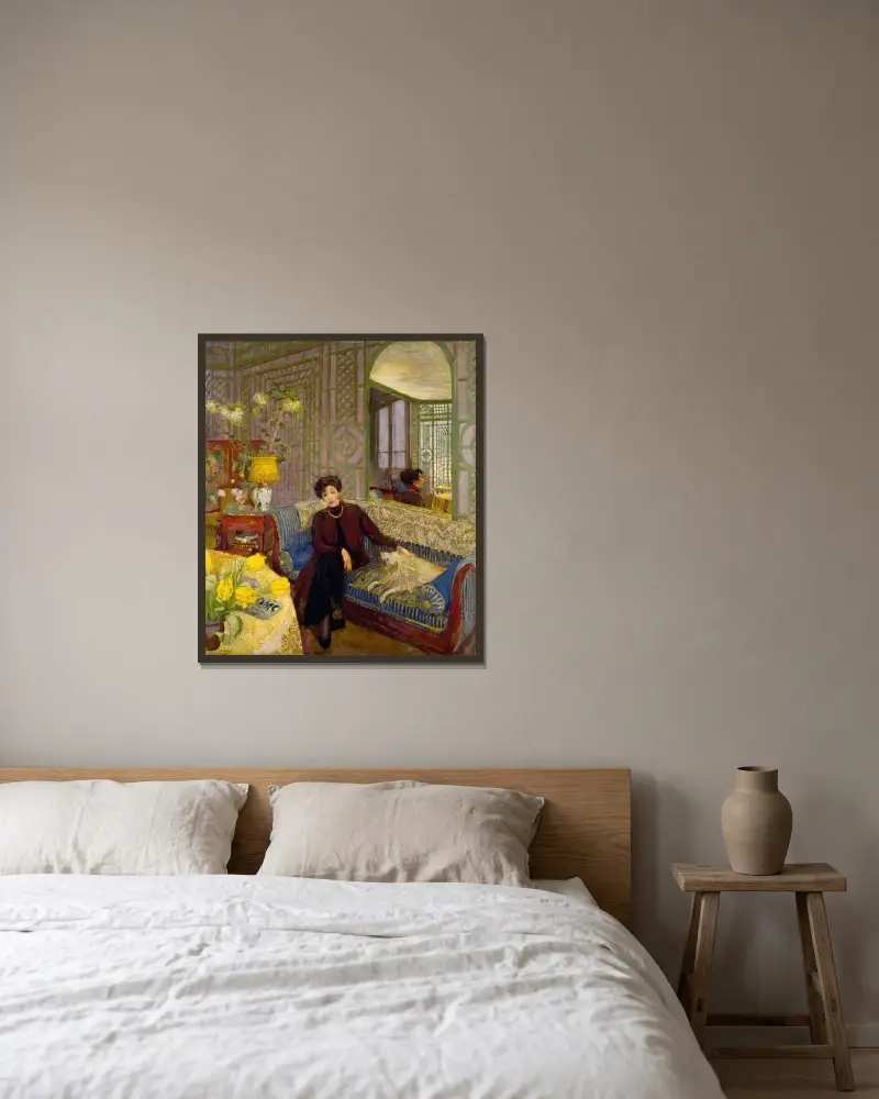 Marcelle Aron (Madame Tristan Bernard), Édouard Vuillard v rámu na stěně