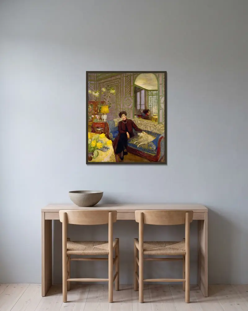 Marcelle Aron (Madame Tristan Bernard), Édouard Vuillard v rámu na stěně