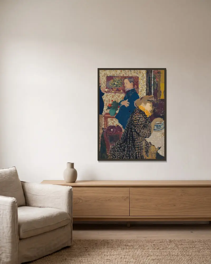 Misia et Vallotton à Villeneuve av Édouard Vuillard inramad på en vägg