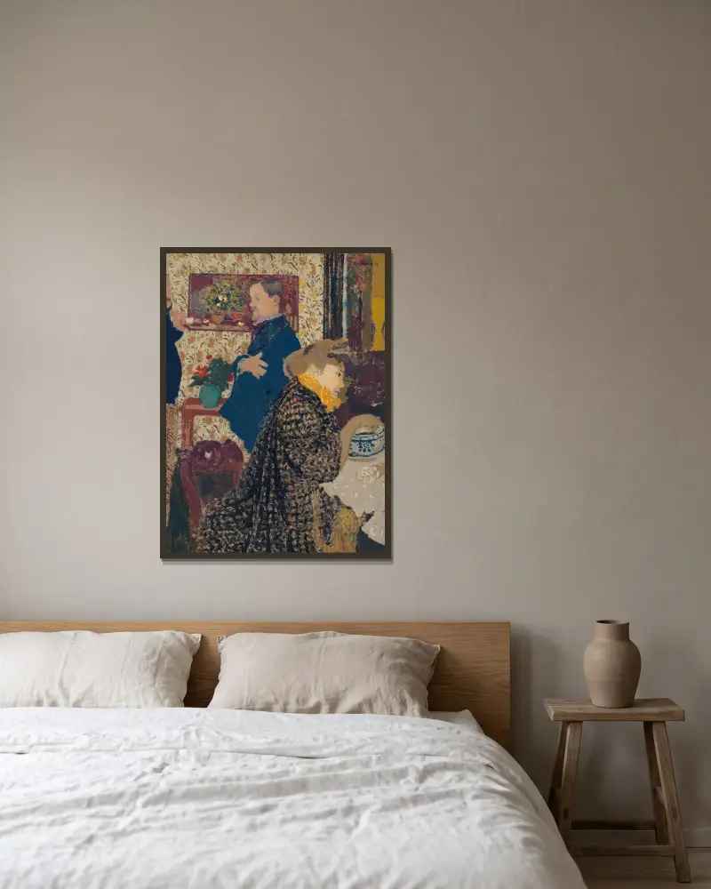 Misia et Vallotton à Villeneuve av Édouard Vuillard inramad på en vägg