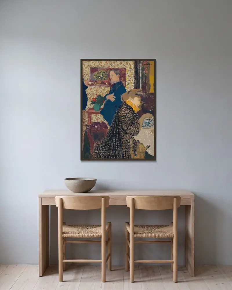 Misia et Vallotton à Villeneuve av Édouard Vuillard inramad på en vägg