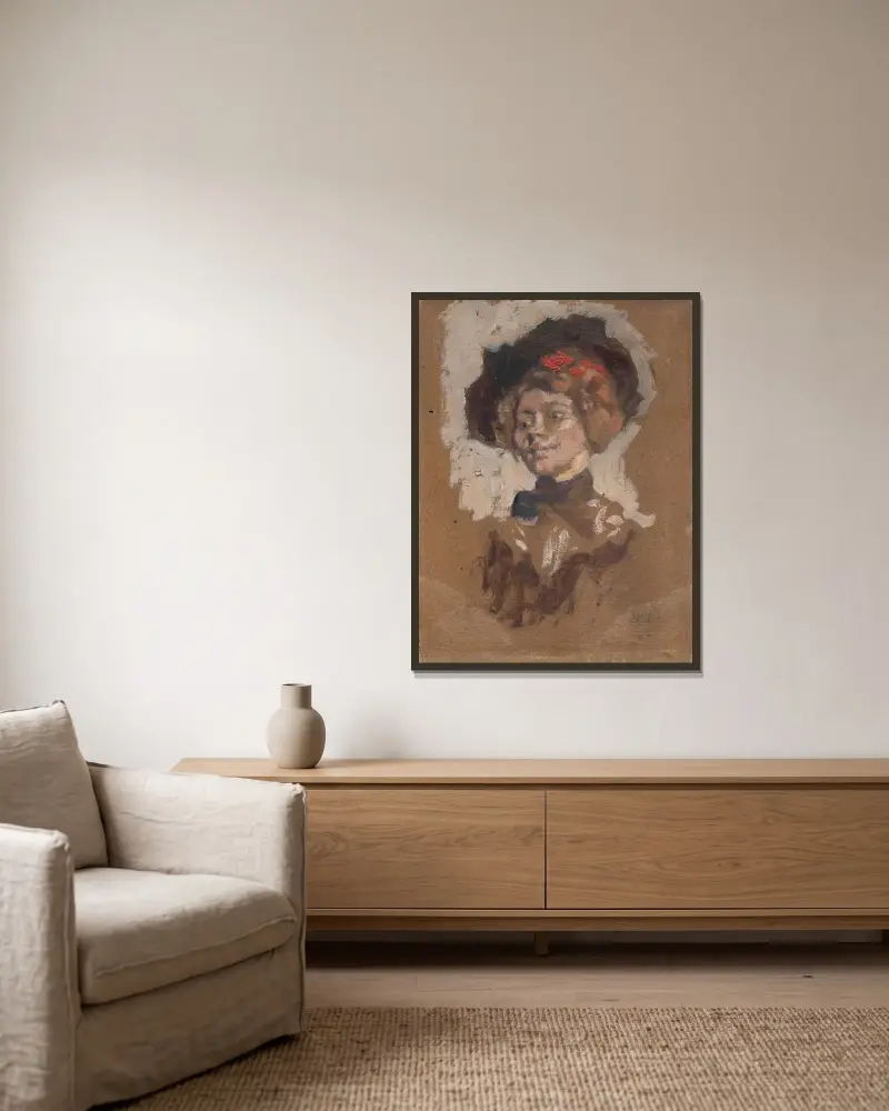 Suzanne Tristan Bernard av Édouard Vuillard inramad på en vägg