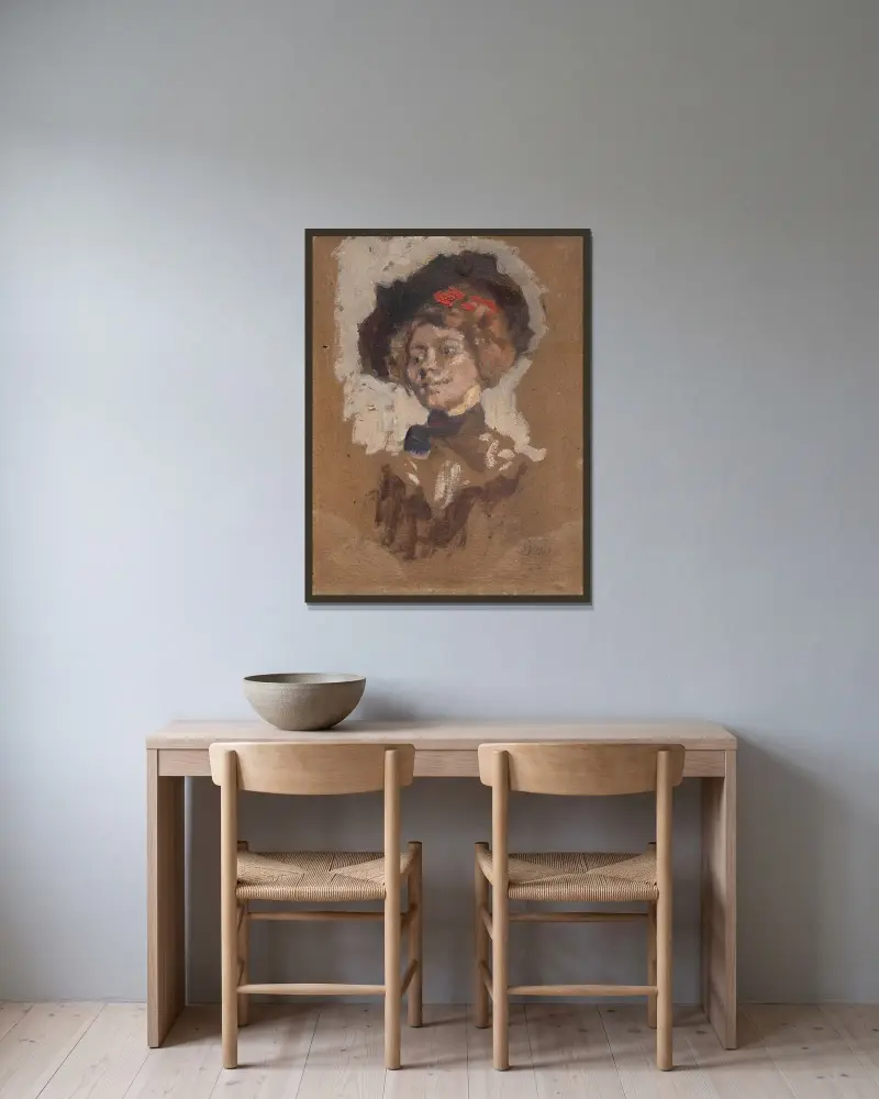Suzanne Tristan Bernard av Édouard Vuillard inramad på en vägg
