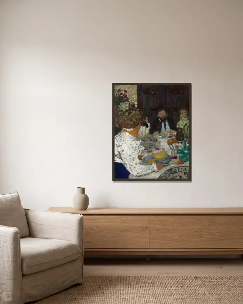 Mittagessen von Édouard Vuillard gerahmt an einer Wand
