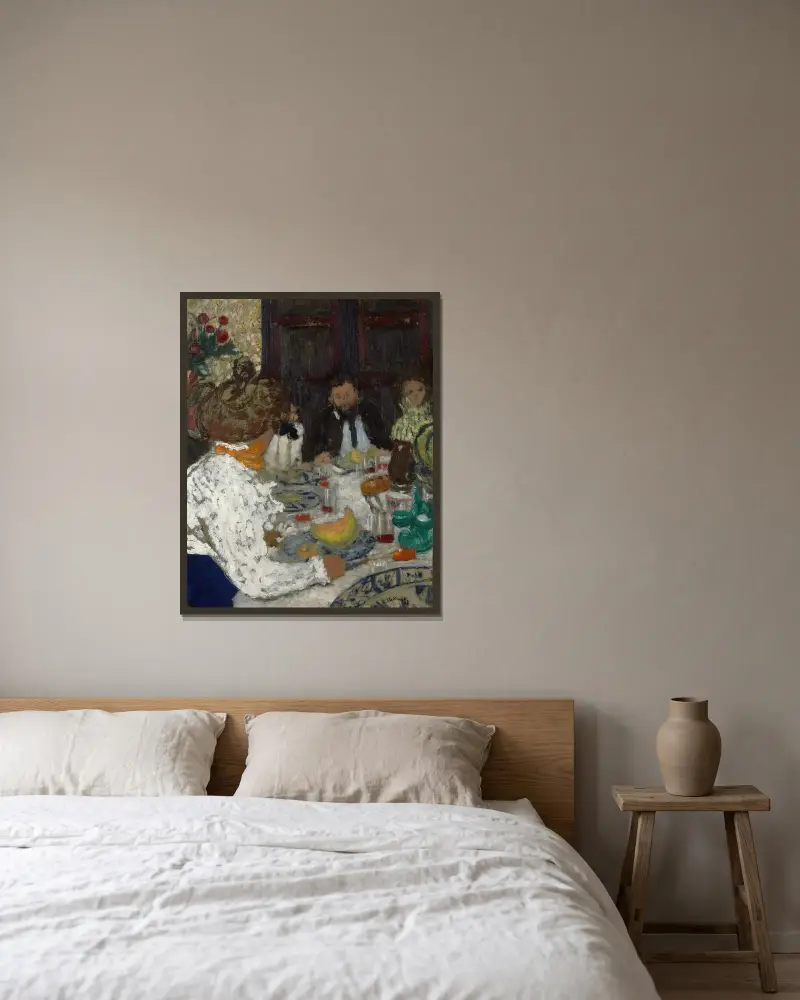 Mittagessen von Édouard Vuillard gerahmt an einer Wand