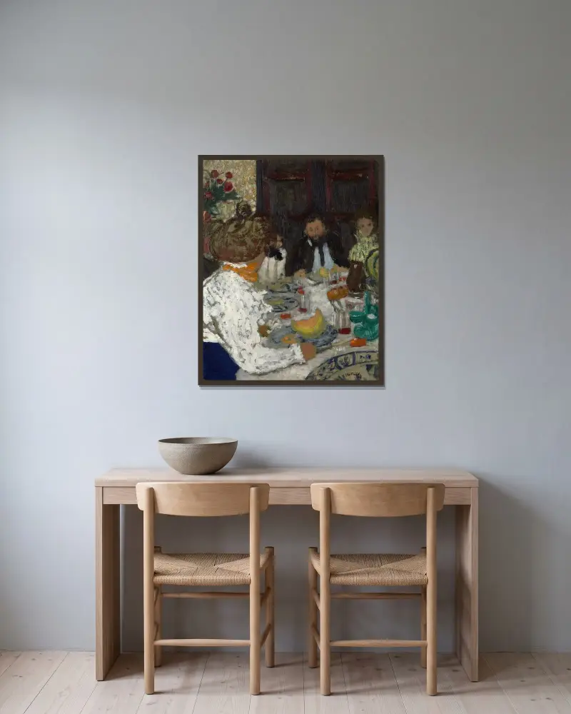 Mittagessen von Édouard Vuillard gerahmt an einer Wand
