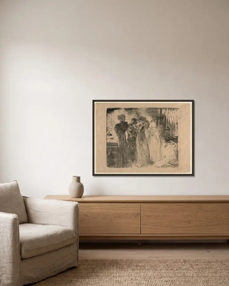 Ateliér, Édouard Vuillard v rámu na stěně