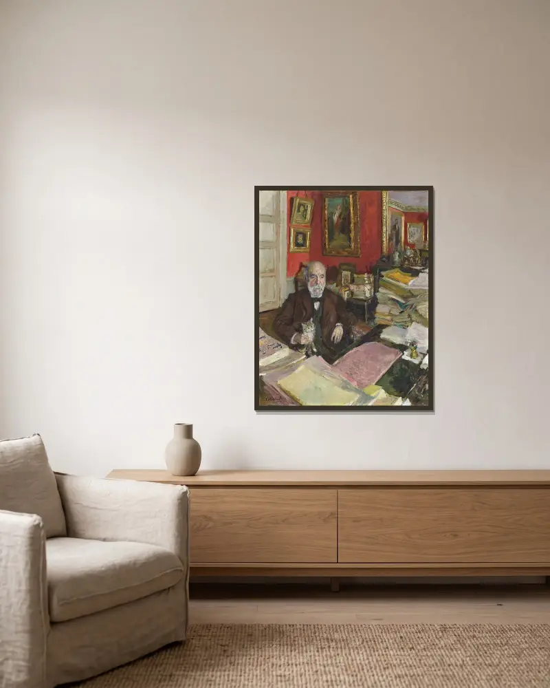 Théodore Duret von Édouard Vuillard gerahmt an einer Wand