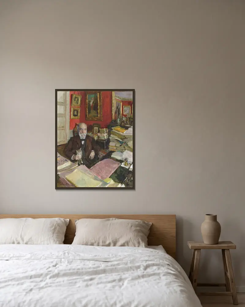 Théodore Duret von Édouard Vuillard gerahmt an einer Wand