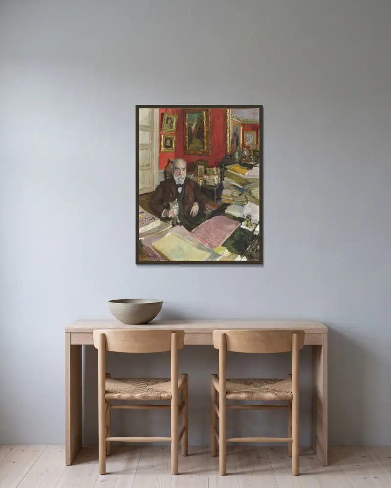 Théodore Duret von Édouard Vuillard gerahmt an einer Wand