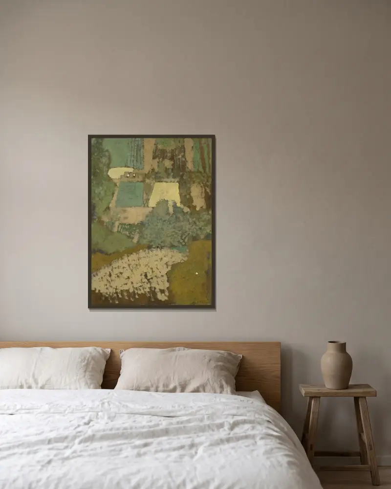 Vue plongeante sur la colline av Édouard Vuillard inramad på en vägg