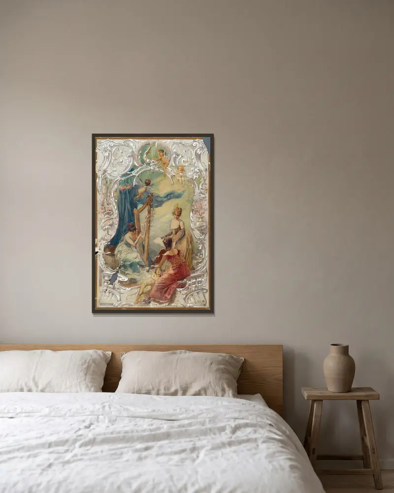 Zpěv, Eduard Veith v rámu na stěně