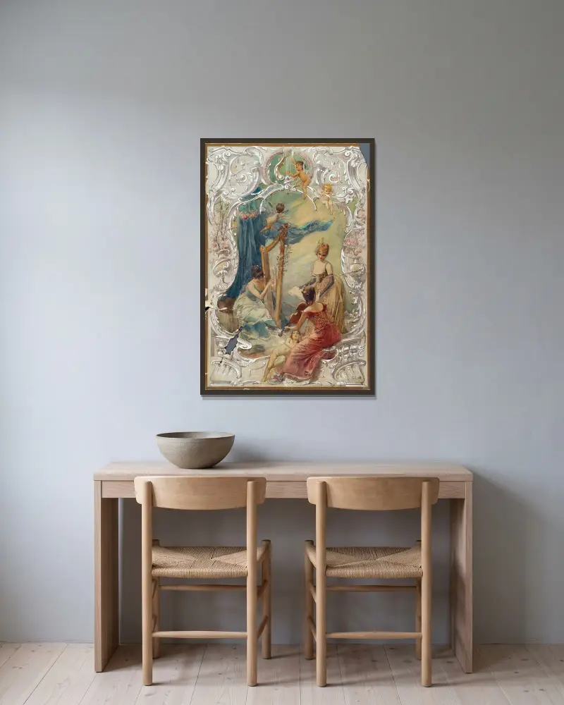 Zpěv, Eduard Veith v rámu na stěně
