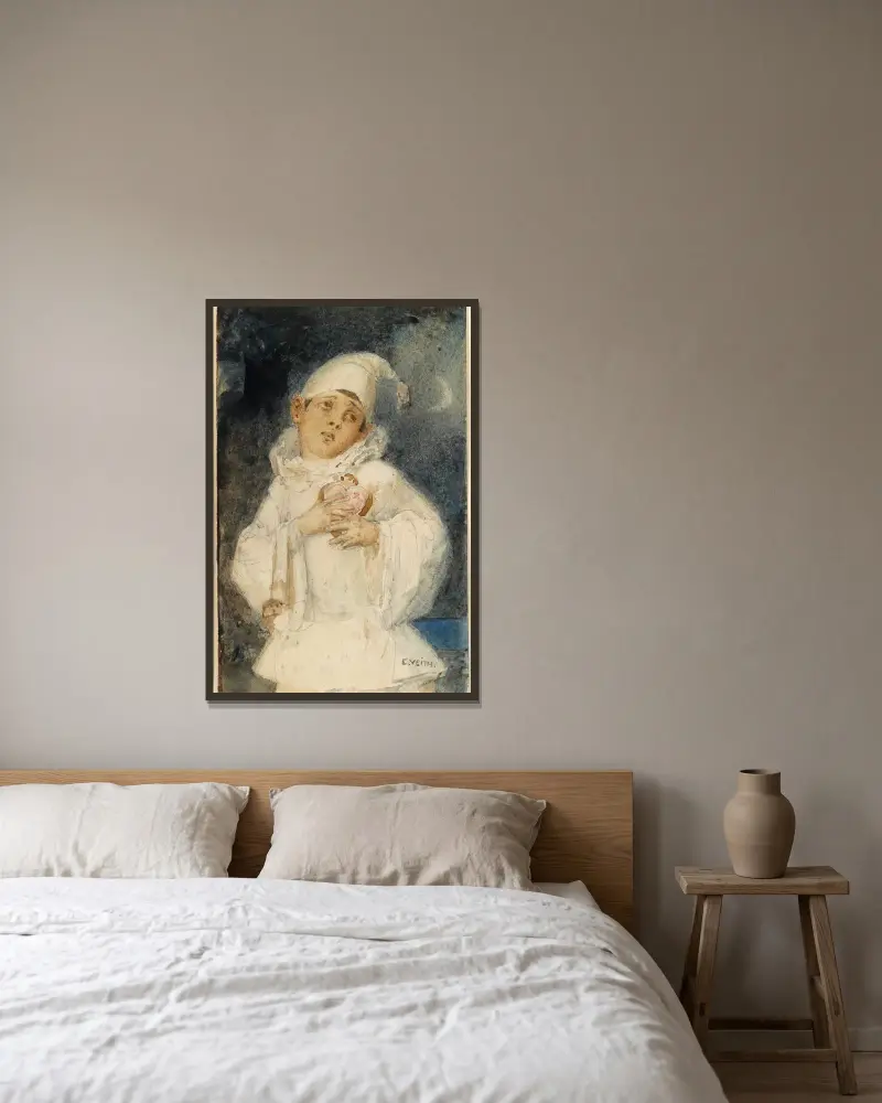 Harlekýn, Eduard Veith v rámu na stěně