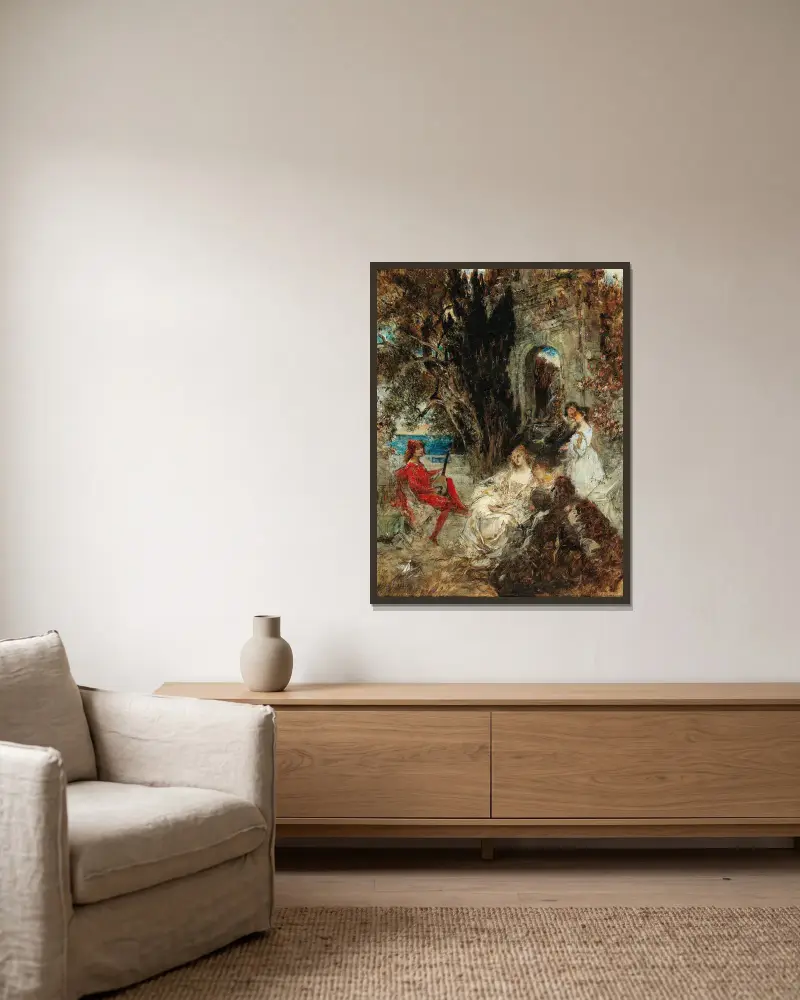 Serenáda, Eduard Veith v rámu na stěně