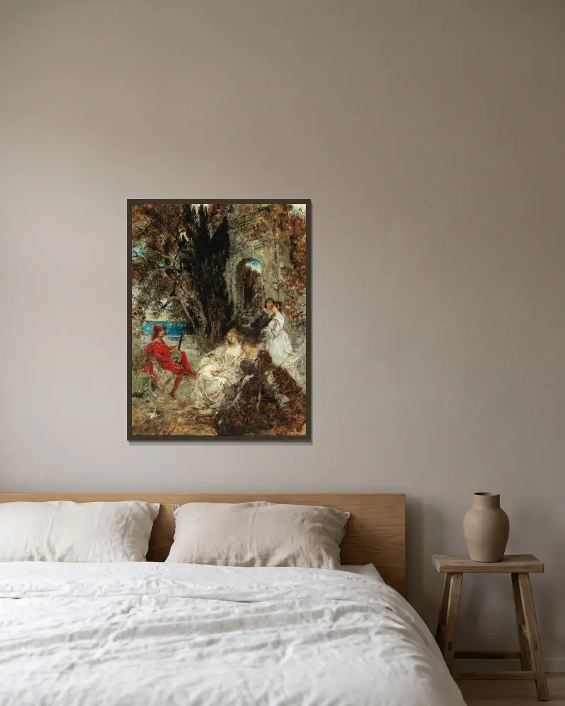 Serenáda, Eduard Veith v rámu na stěně