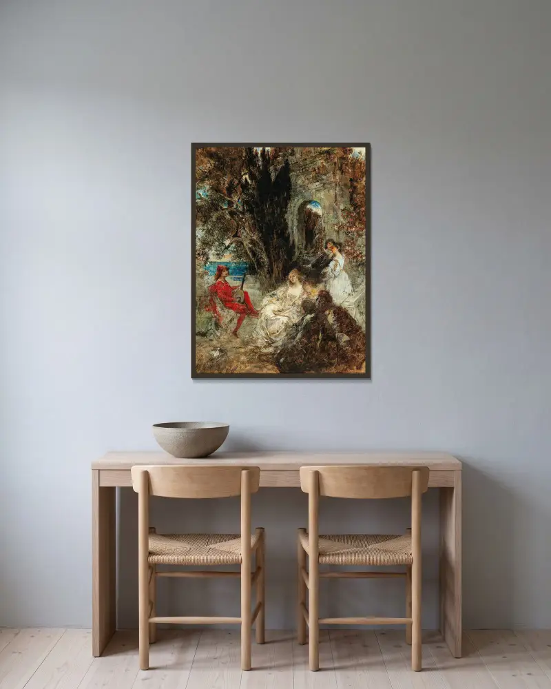 Serenáda, Eduard Veith v rámu na stěně