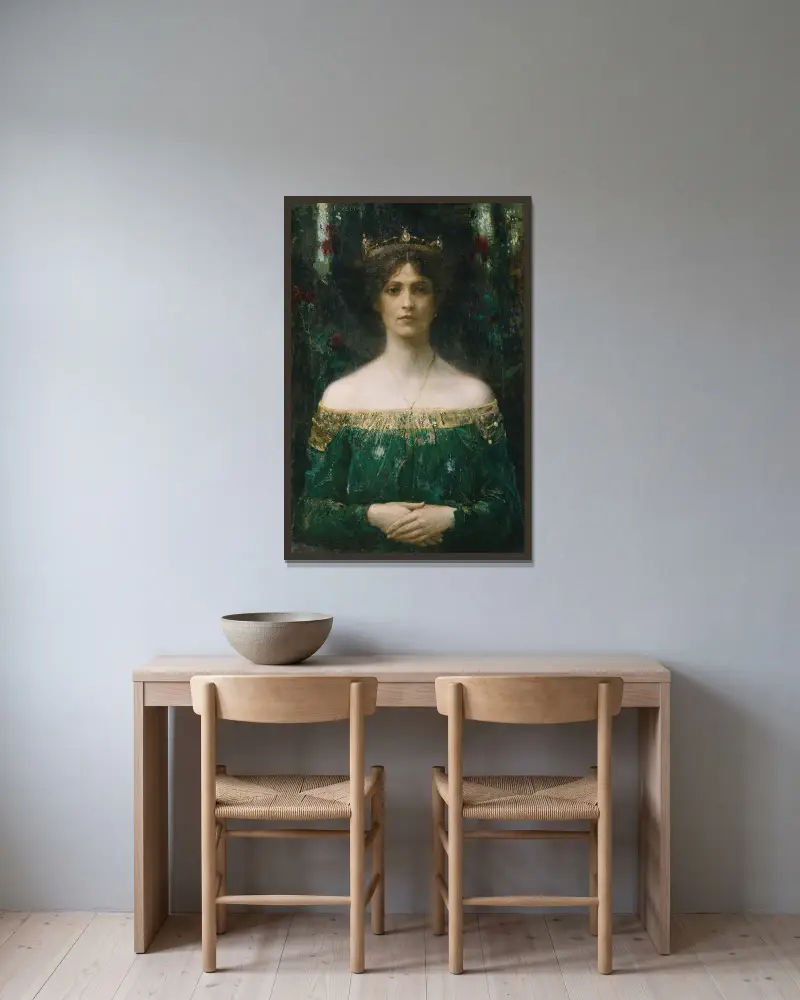 Die Tochter des Königs von Eduard Veith gerahmt an einer Wand