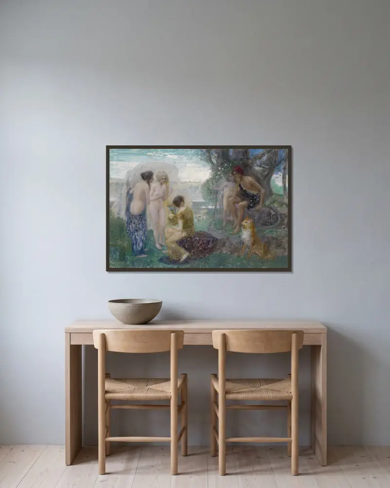 Paridův soud, Eduard Veith v rámu na stěně