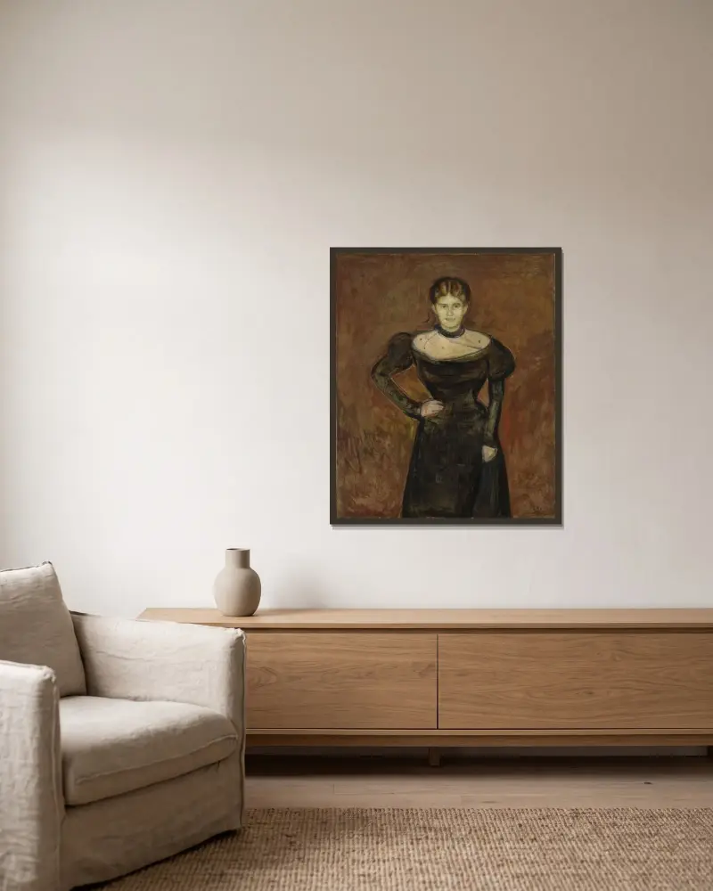 Aase Nørregaard, Edvard Munch v rámu na stěně
