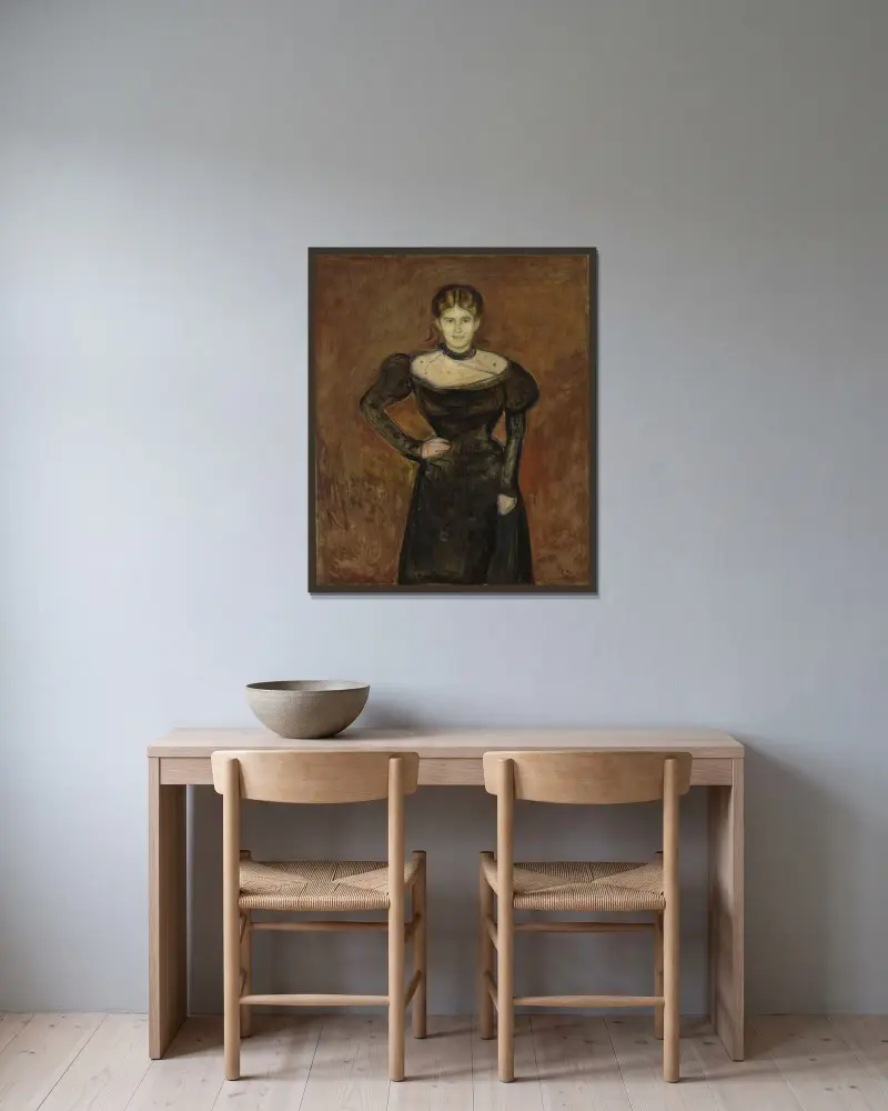 Aase Nørregaard, Edvard Munch v rámu na stěně