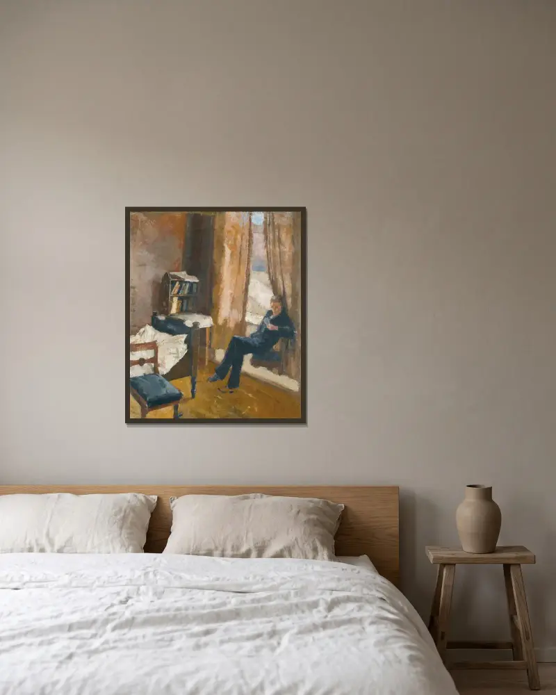 Andreas čte – Nr. 1, Edvard Munch v rámu na stěně