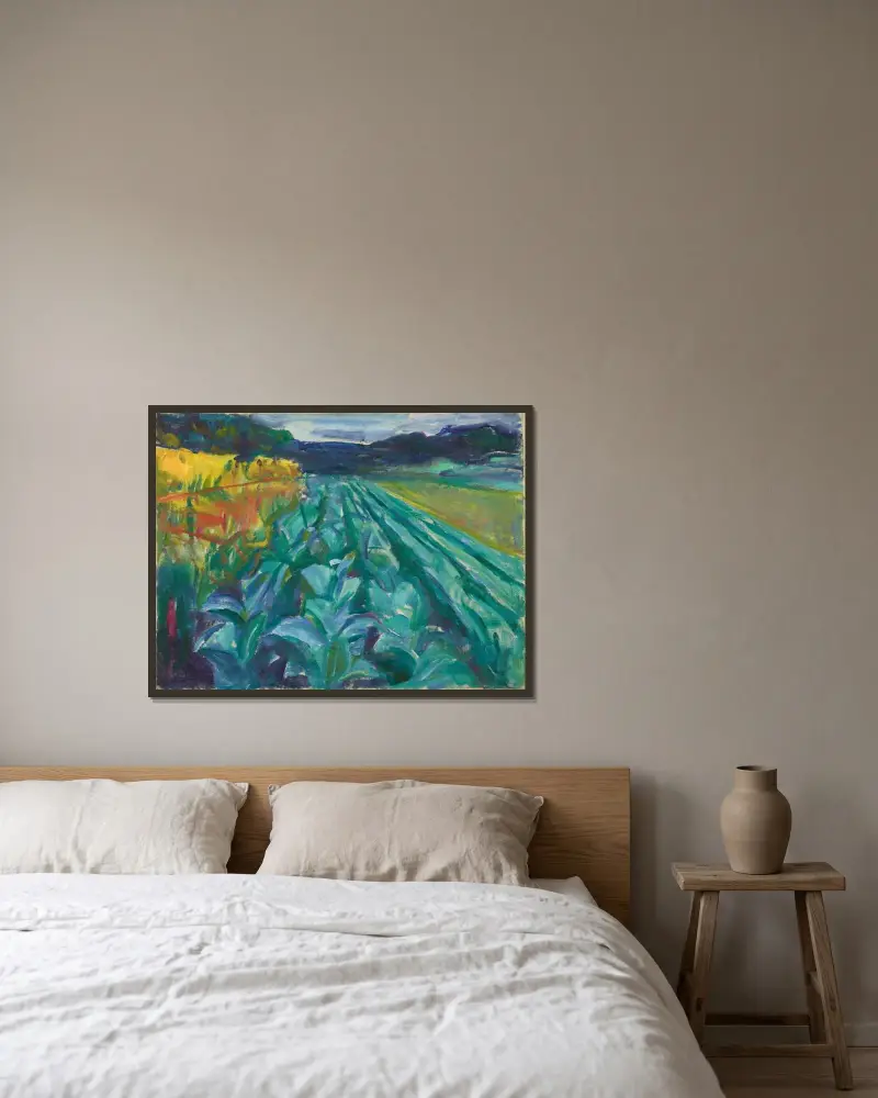Pole kapusty, Edvard Munch w ramie na ścianie
