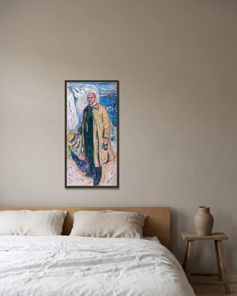 Christian Gierlöff, Autor von Edvard Munch gerahmt an einer Wand