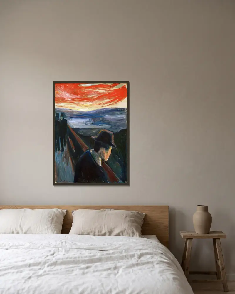 Zoufalství, 1892, Edvard Munch v rámu na stěně