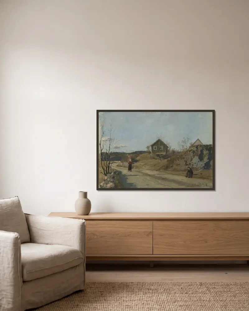 Z Vestre Akeru, Edvard Munch v rámu na stěně