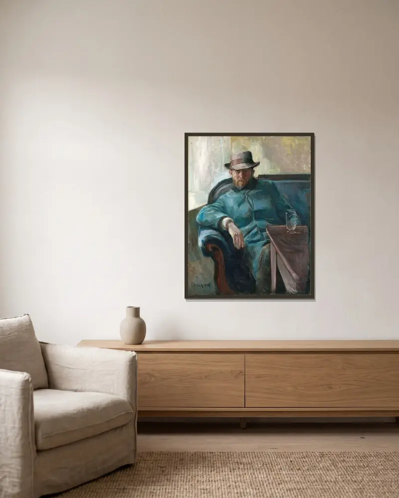 Hans Jæger, Edvard Munch v rámu na stěně