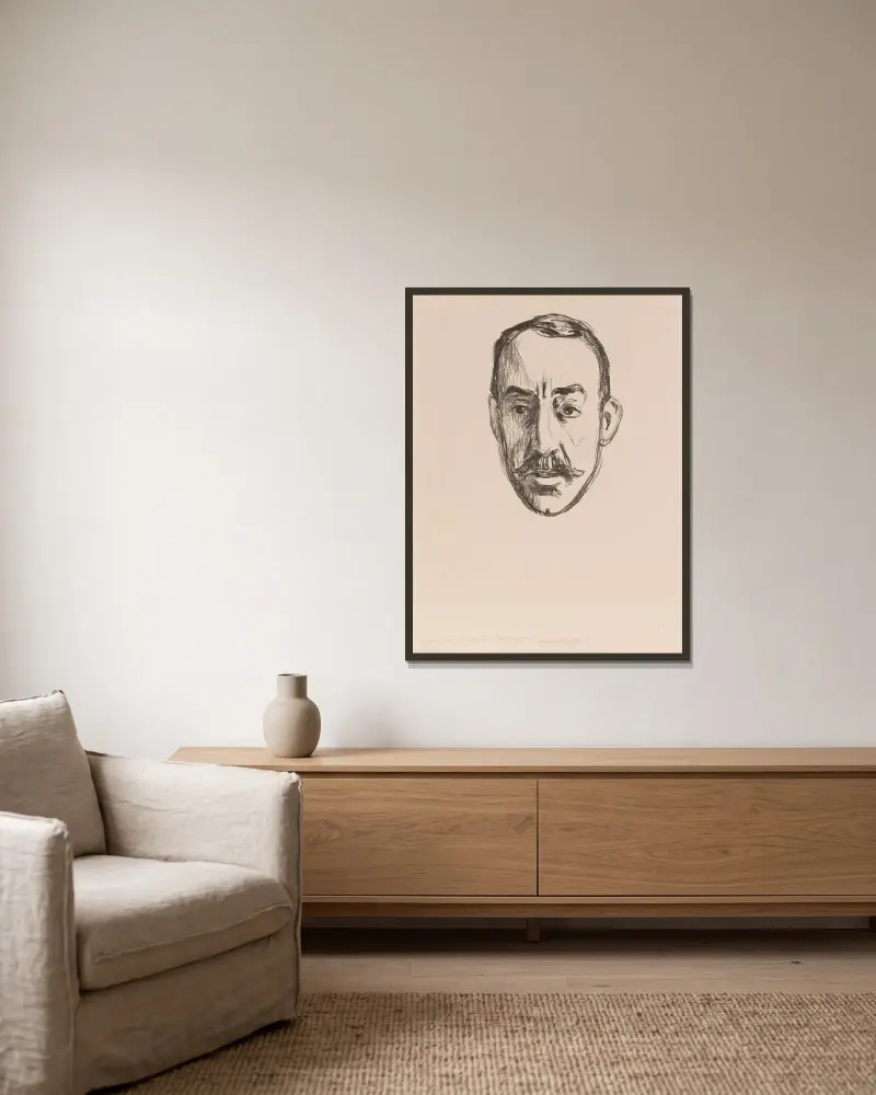 Henry van de Velde, Edvard Munch v rámu na stěně