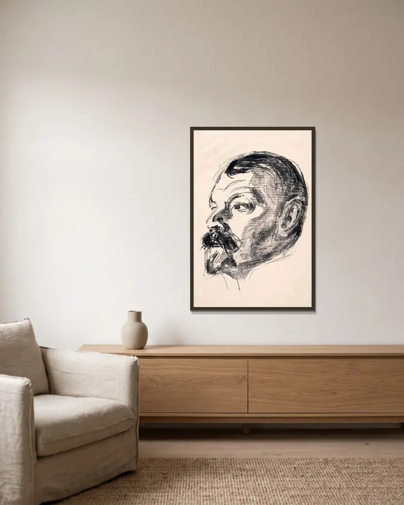 Jens Thiis, Edvard Munch v rámu na stěně