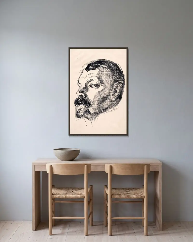 Jens Thiis, Edvard Munch v rámu na stěně