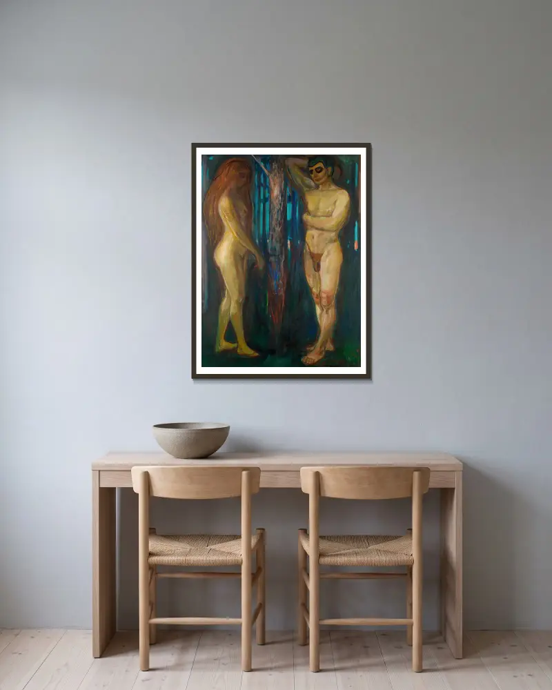 Metabolismus von Edvard Munch gerahmt an einer Wand
