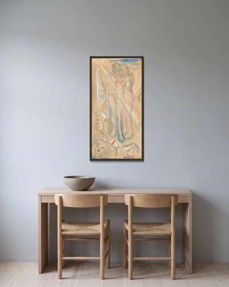 Physics av Edvard Munch inramad på en vägg