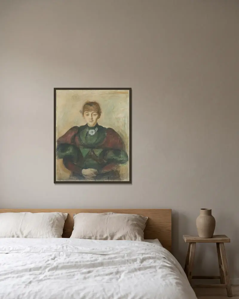 Ragnhild Bäckström von Edvard Munch gerahmt an einer Wand