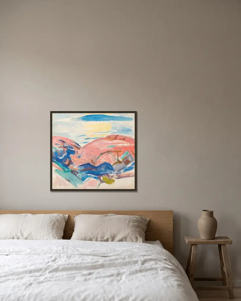 Rudé skály, Edvard Munch v rámu na stěně