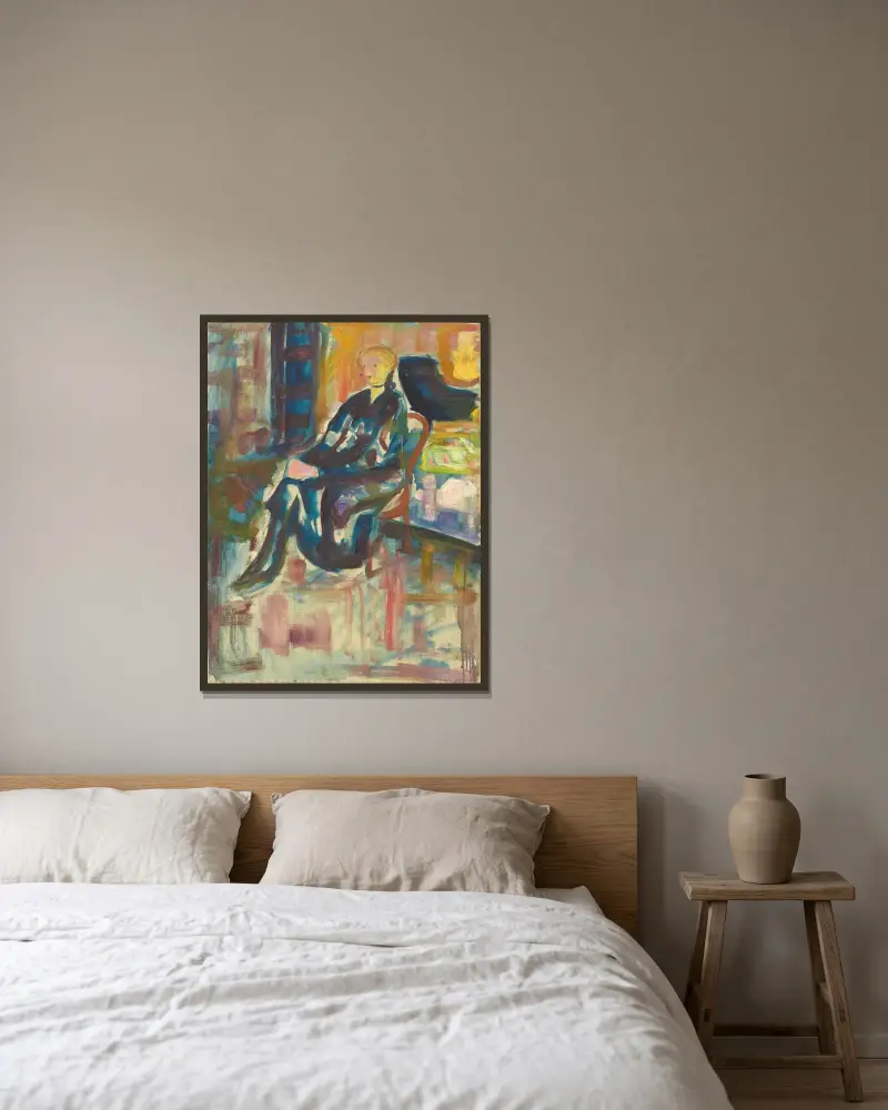 Siedząca młoda kobieta, 1916 – Nr. 2, Edvard Munch w ramie na ścianie
