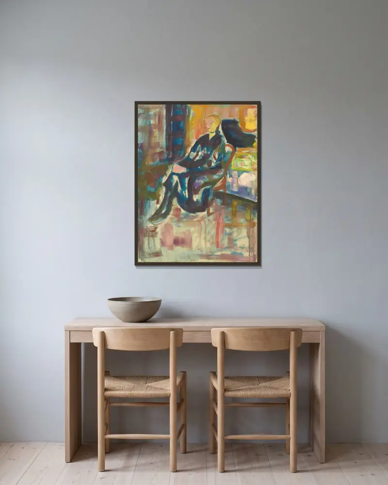 Siedząca młoda kobieta, 1916 – Nr. 2, Edvard Munch w ramie na ścianie