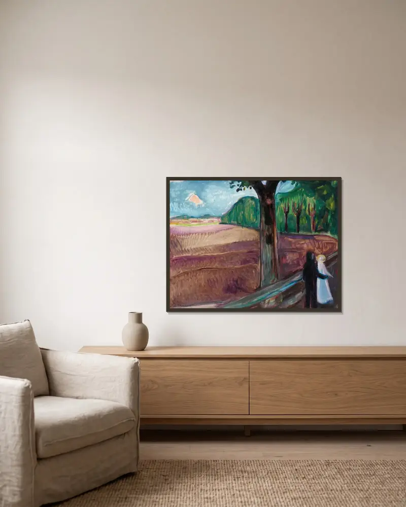Letnia noc, Edvard Munch w ramie na ścianie
