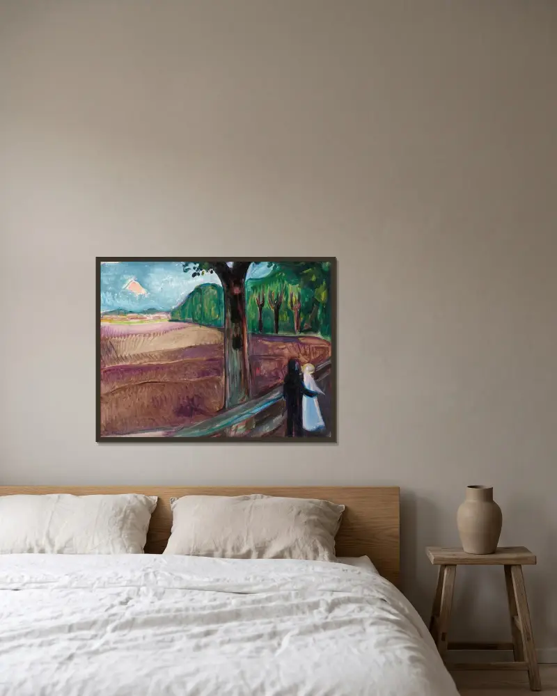 Letnia noc, Edvard Munch w ramie na ścianie